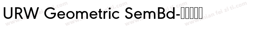 URW Geometric SemBd字体转换